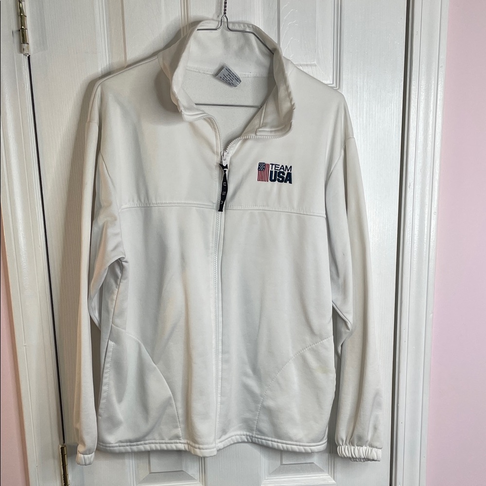 Team USA White Full-Zip Jacket